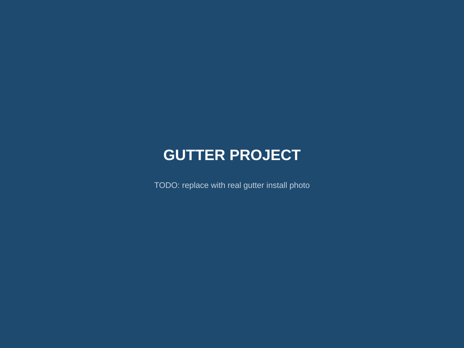 Seamless fascia-style gutter installation — placeholder photo